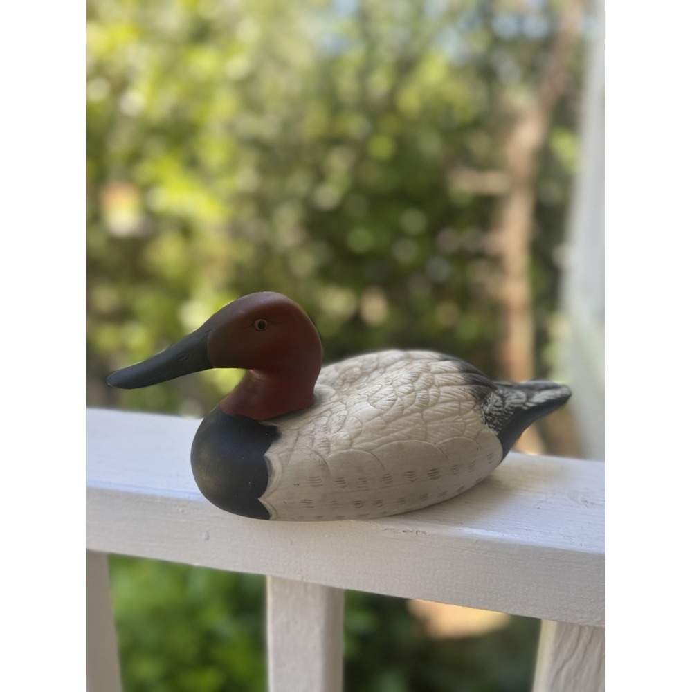 Vintage Ceramic Canvasback Duck Decoy, Hand-painted Vintage Folk Decor‎ - Picture 3 of 7